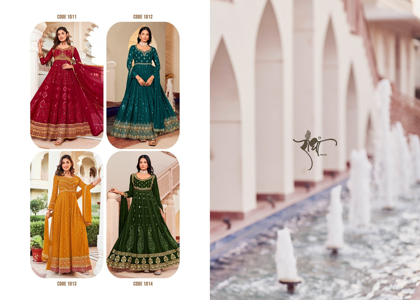 Floral Vol 2 Radha Trendz Georgette Readymade Anarkali Suits