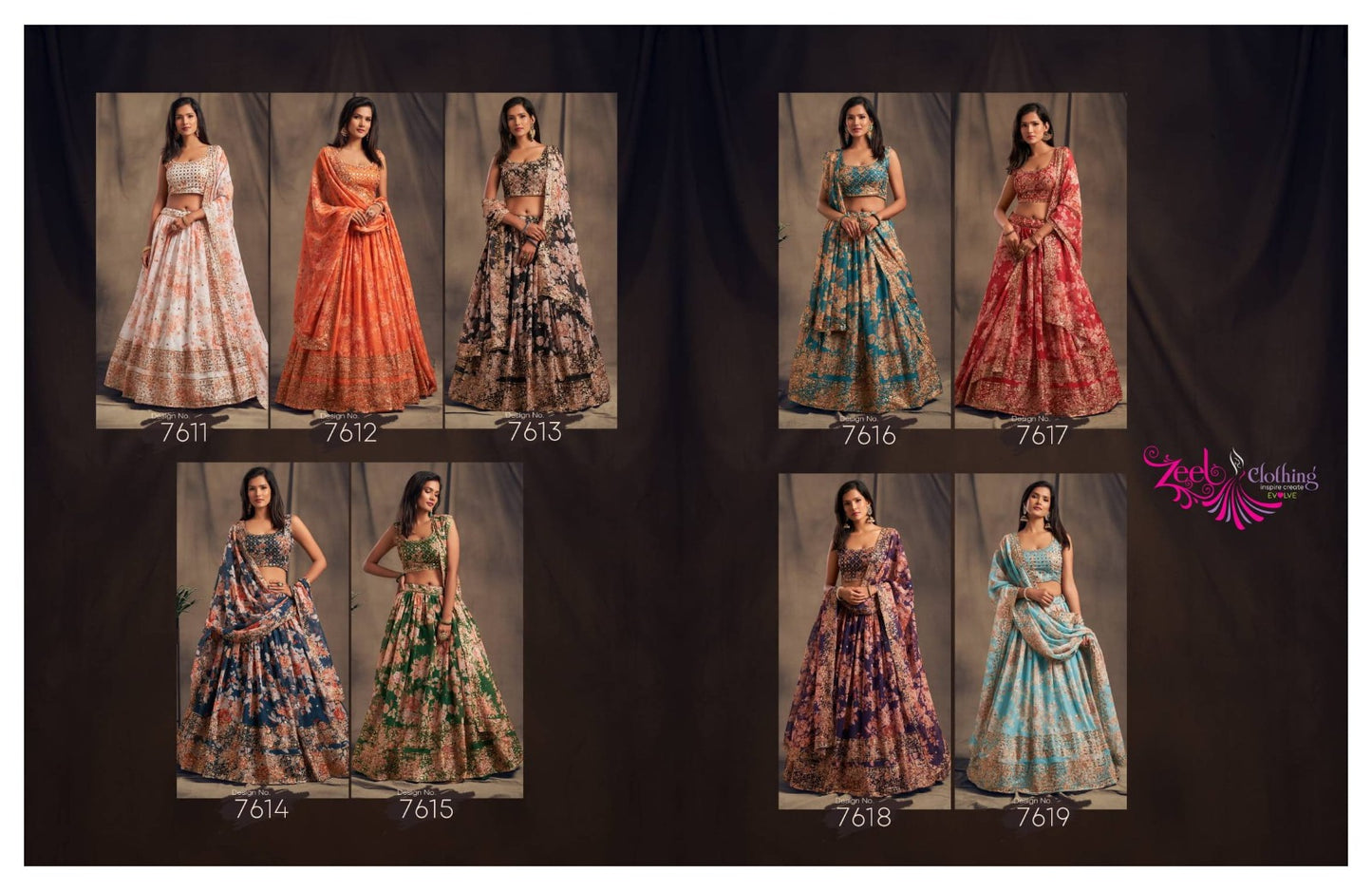 Floral Vol 2 Zeel Organza Lehenga Choli