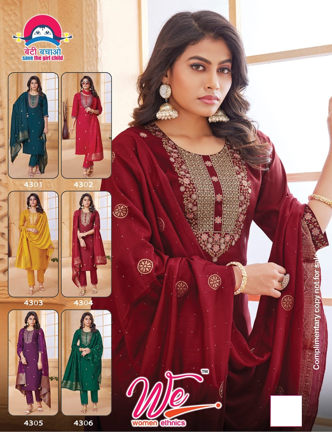 Frosty-We Women Ethnics Roman Silk Readymade Pant Style Suits