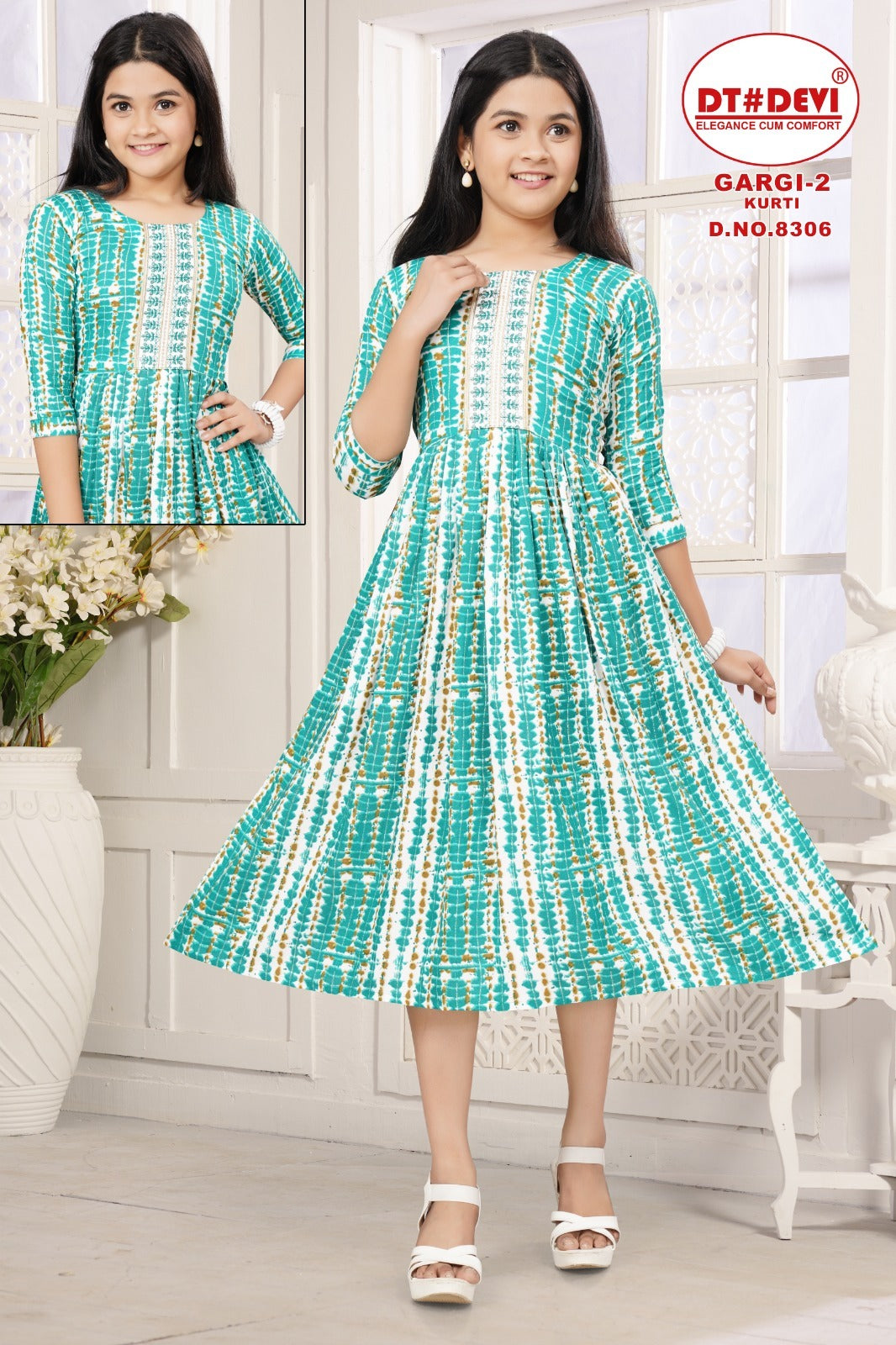 Gargi Vol 2-8306 Dt Devi Rayon Girls Anarkali Kurti