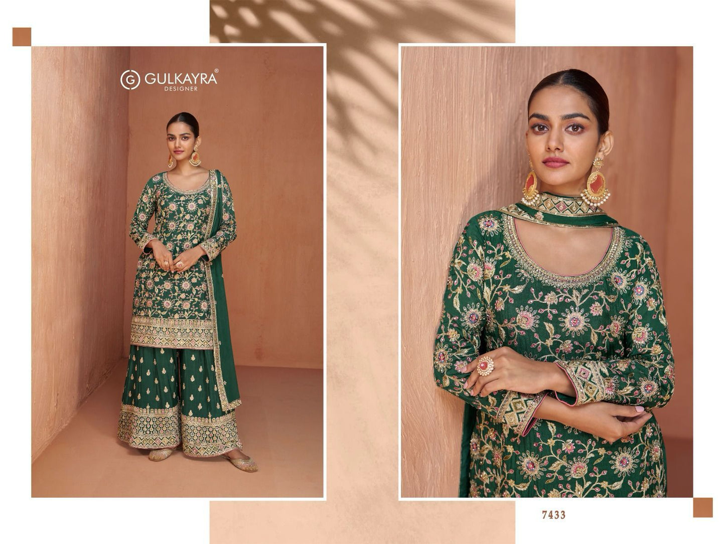 Gazal Gulkayra Designer Chinon Readymade Suits