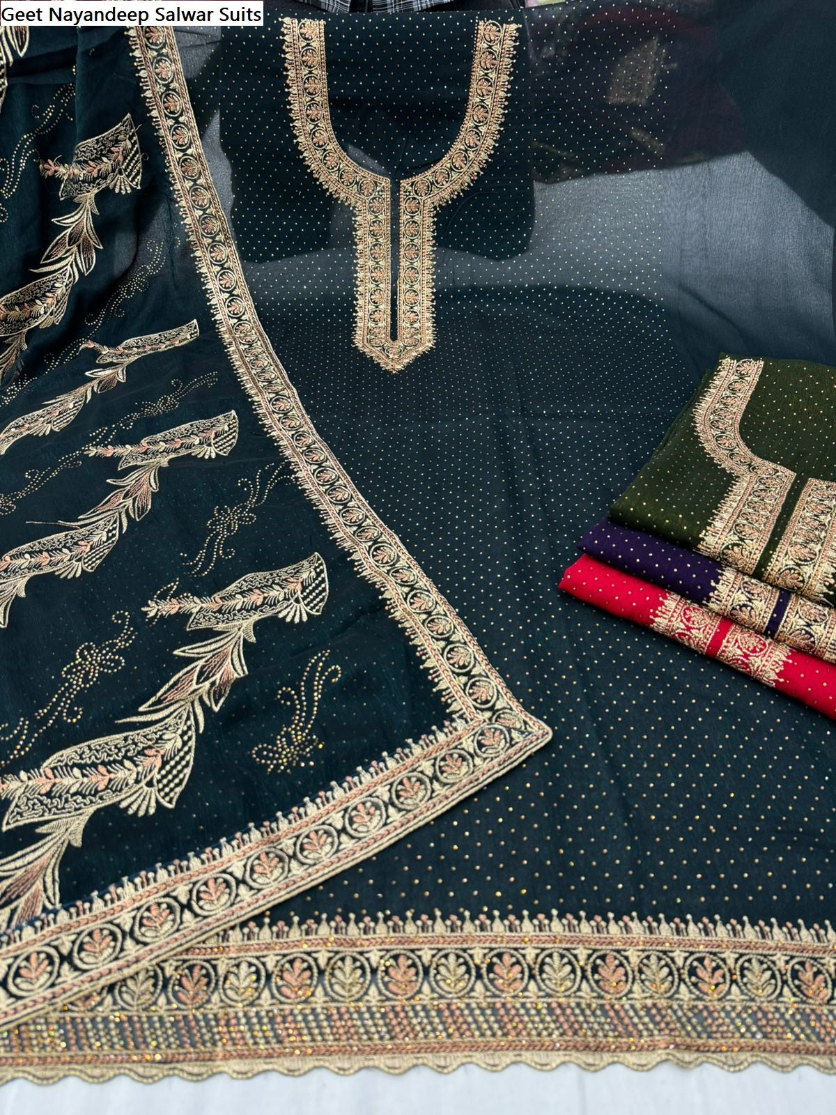Geet Nayandeep Viscose Simmer Salwar Suits