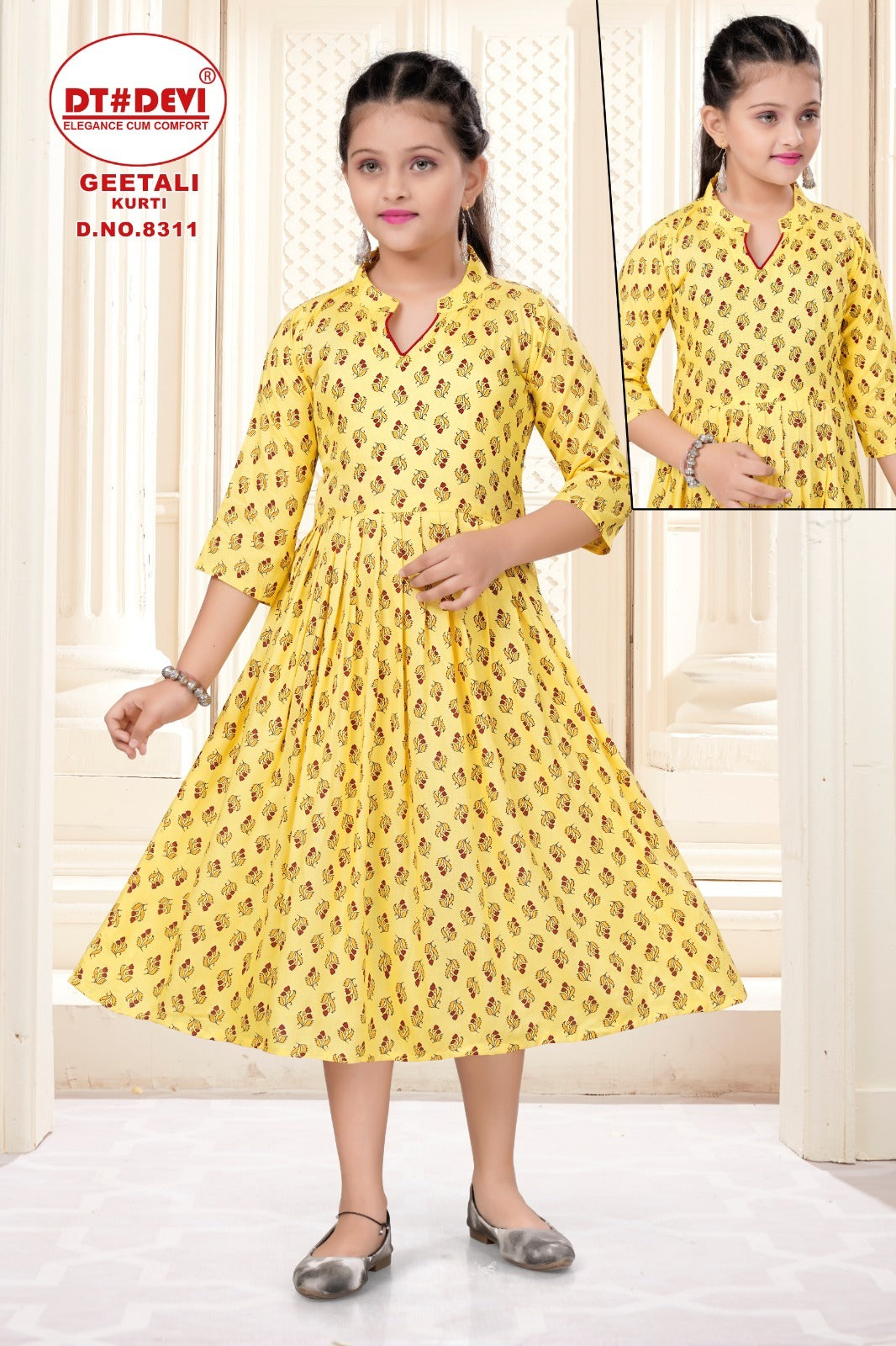 Geetali-8311 Dt Devi Rayon Girls Anarkali Kurti