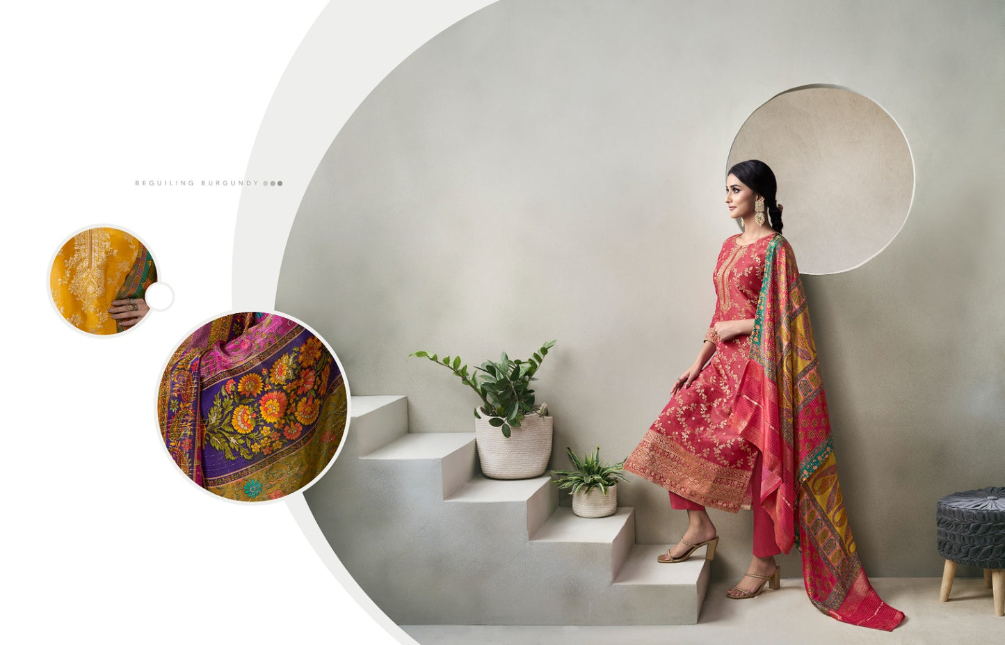 Glory Zisa Jacquard Pant Style Suits