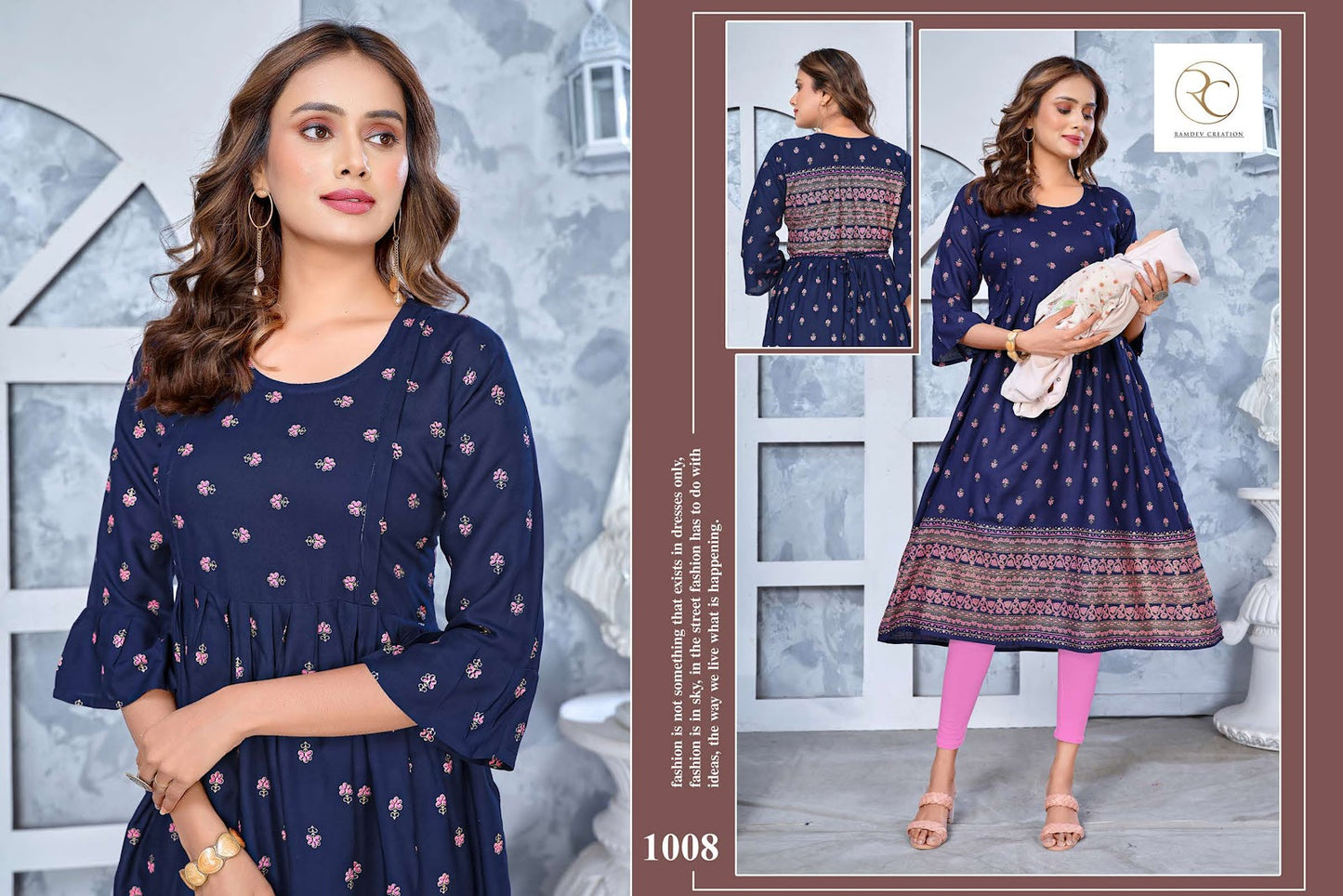 Good News Ramdev Creation Rayon Feeding Kurtis