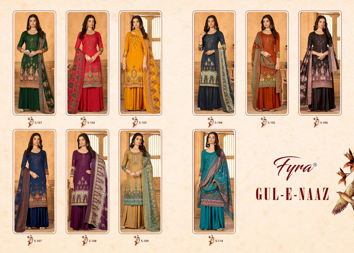 Gul E Naaz Fyra Soft Cotton Plazzo Style Suits