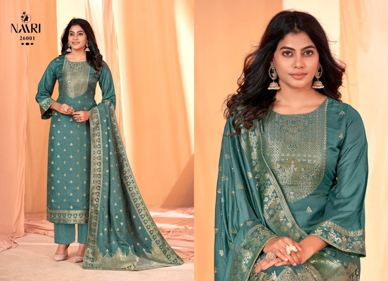 Gul Mohar Naari Pashmina Suits