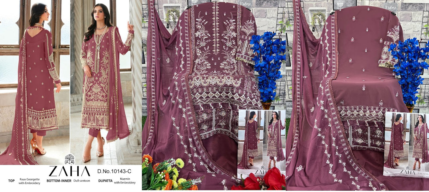 Gulaal Vol 2-10143 Zaha Georgette Pakistani Salwar Suits