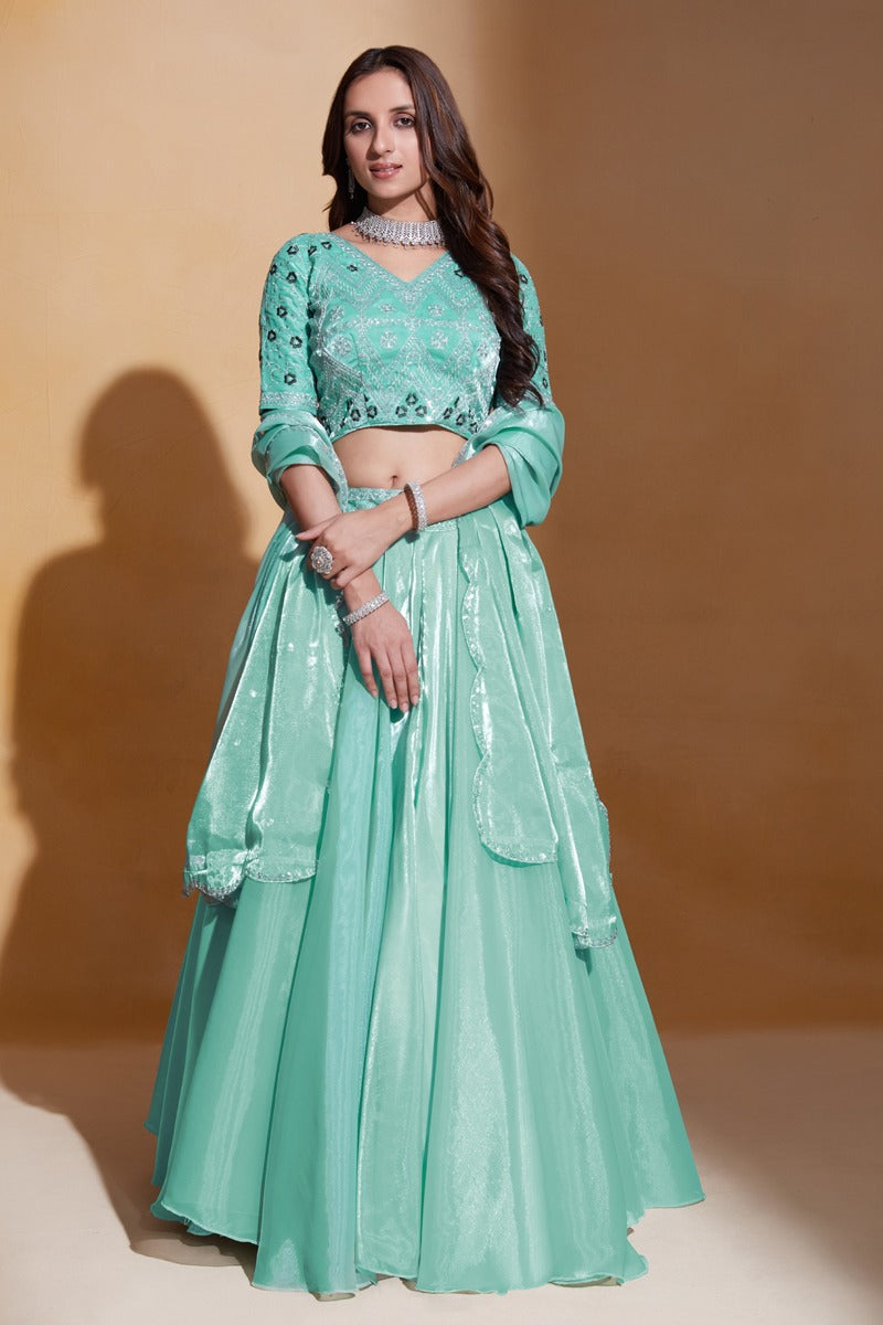 Gulkanya Vol 3 Aahvan Designs Organza Lehenga Choli