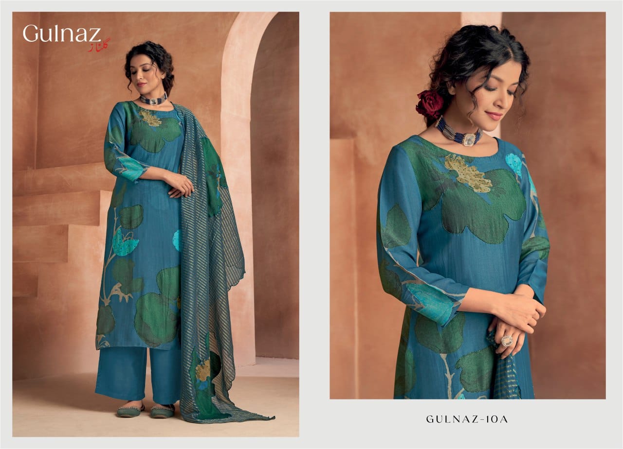 Gulnaz -10-Ab Tm Viscose Simmer Pant Style Suits