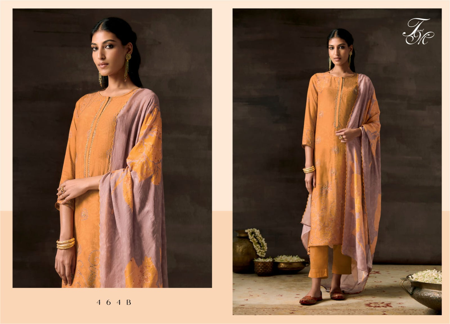 Gulnaz -464-Ab Tm Muslin Pant Style Suits