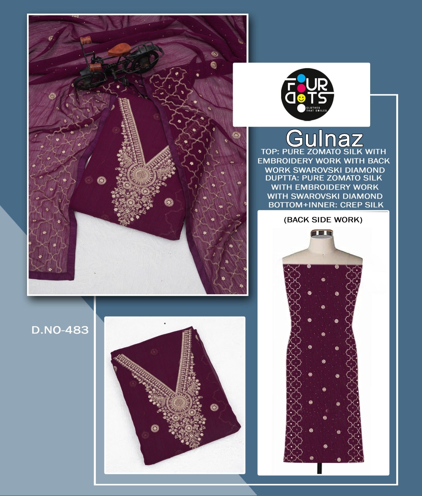 Gulnaz Four Dots Zomato Salwar Suits