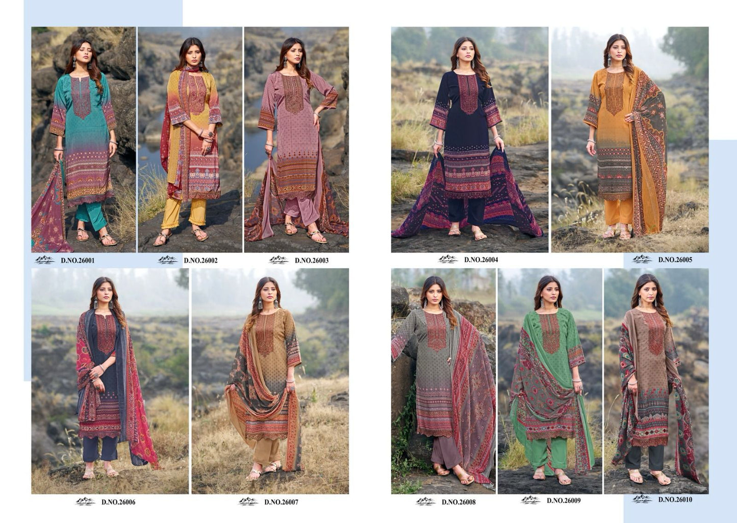 Gulnaz Vol 26 Pakiza Prints Royal Crepe Karachi Salwar Suits