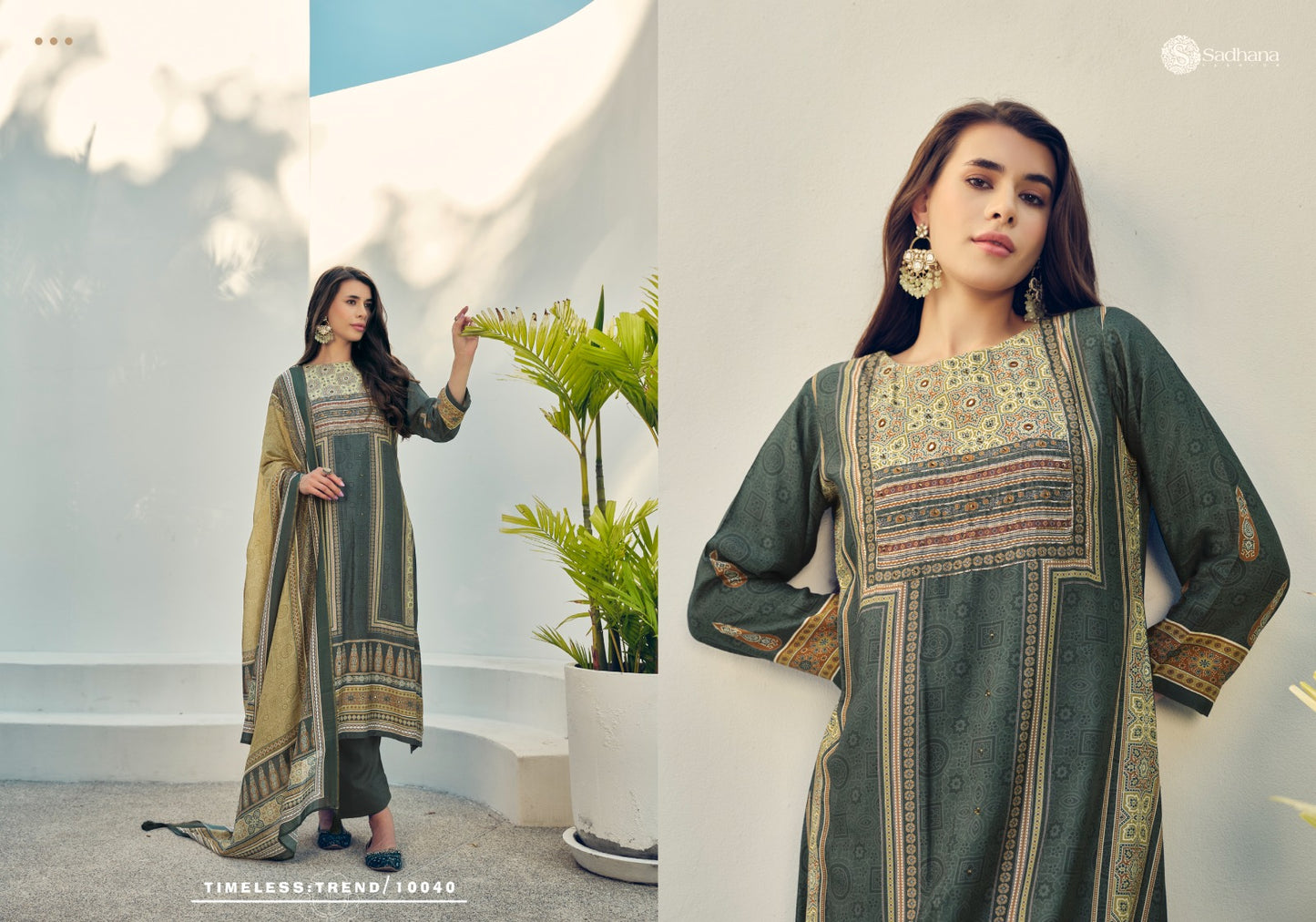 Harleen Sadhana Muslin Silk Pant Style Suits