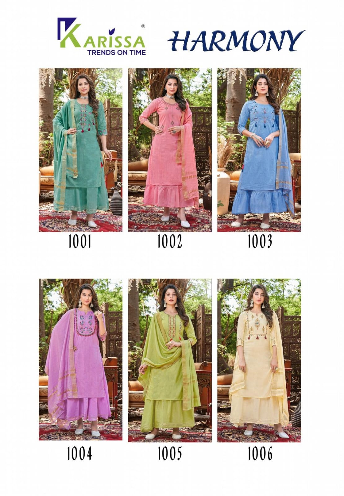 Harmony Karissa Cotton Readymade Skirt Style Suits