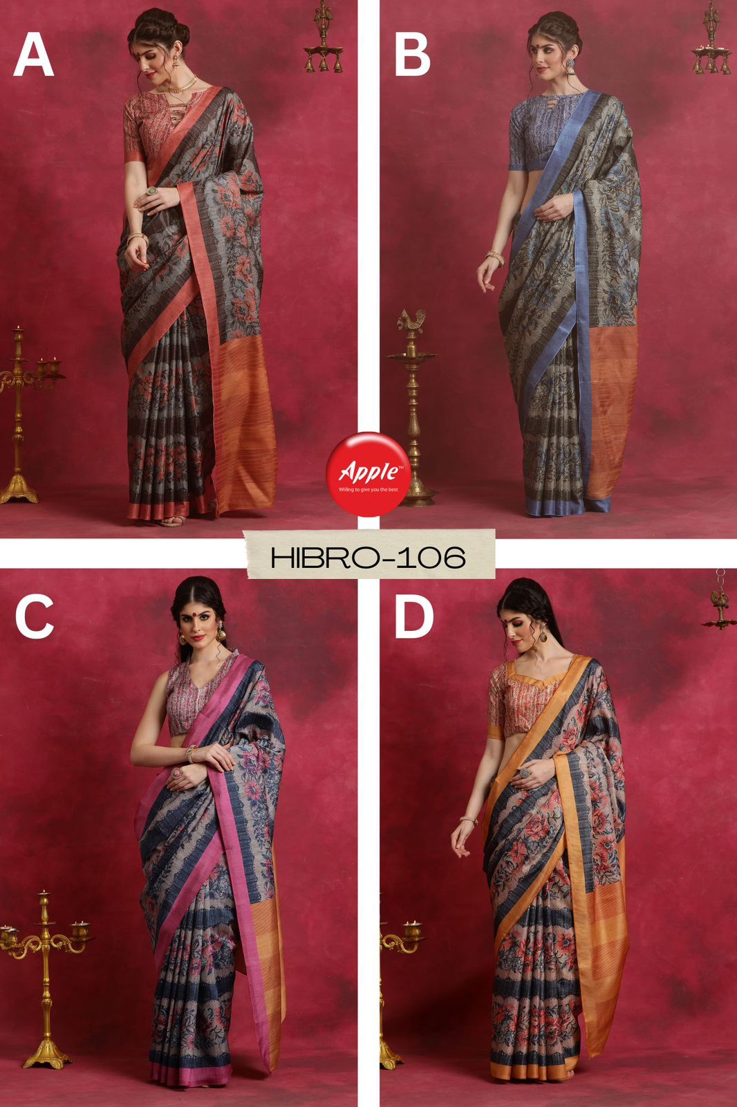 Hibro Apple Sarees