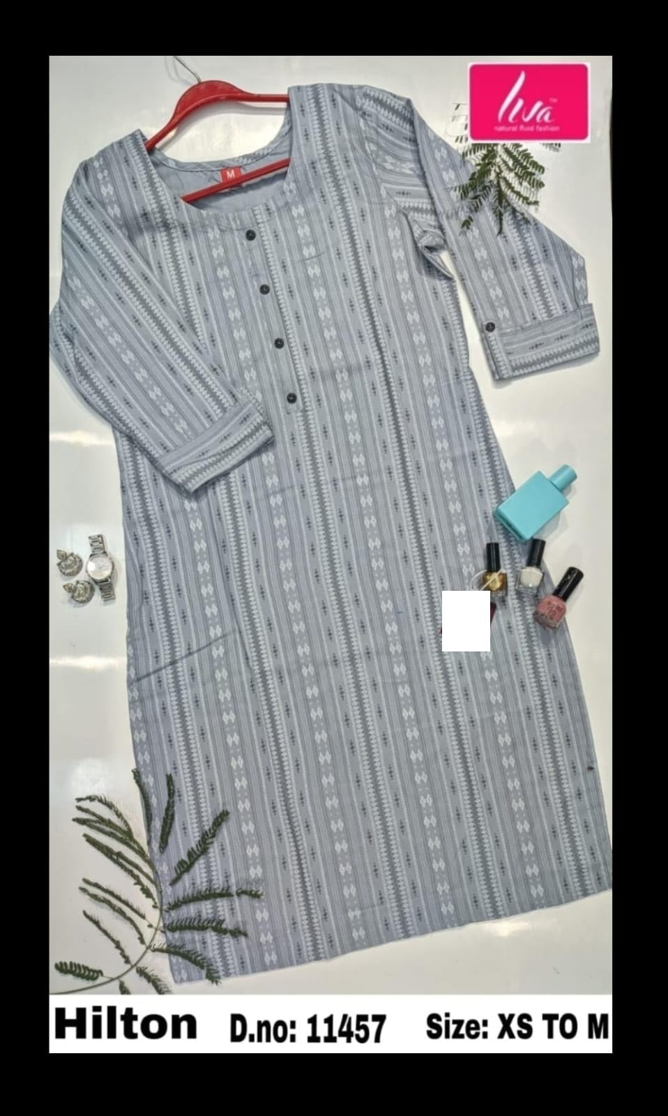 Hilton Zoya Rayon Knee Length Kurtis