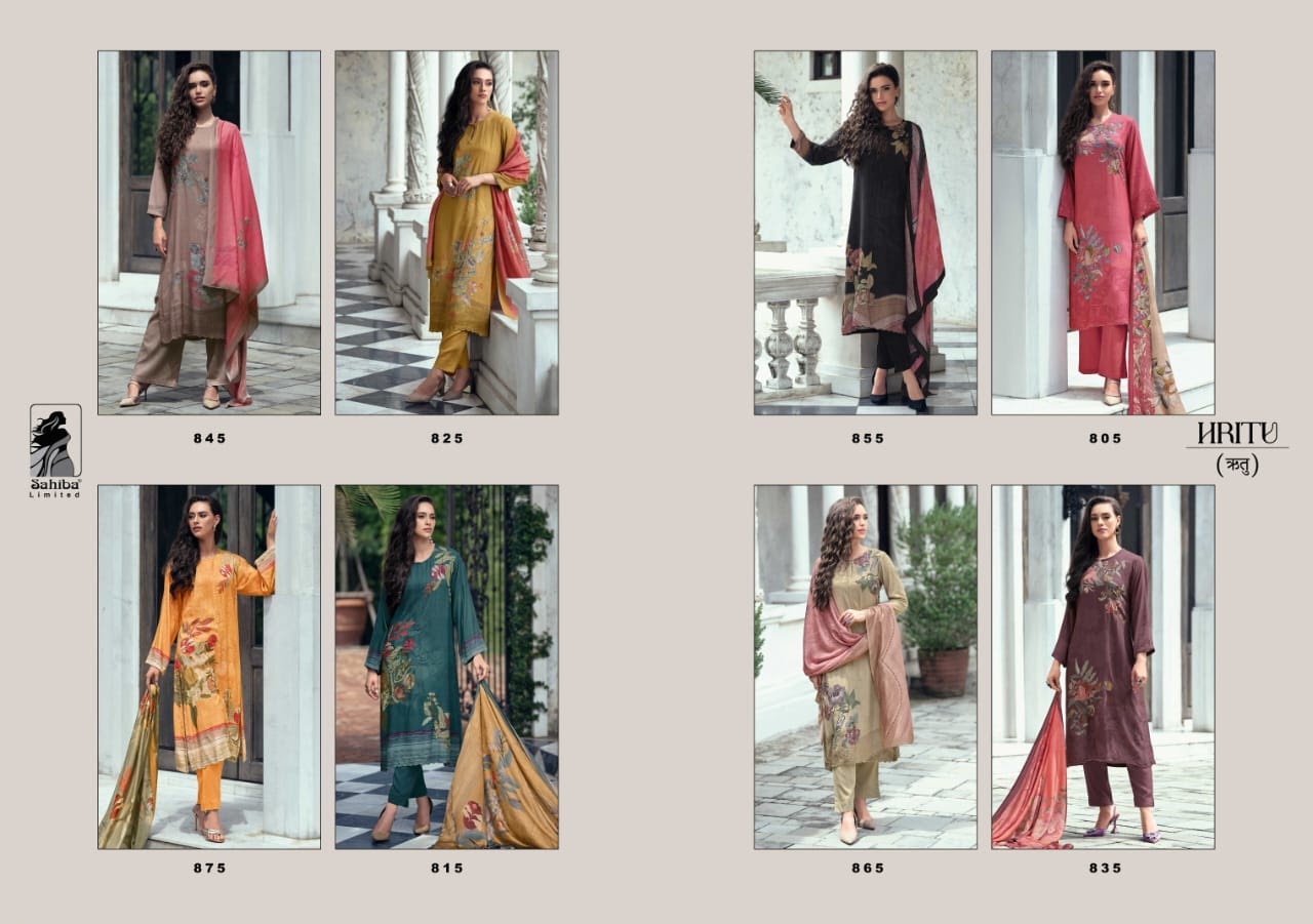 Hritu Sahiba Twill Plazzo Style Suits