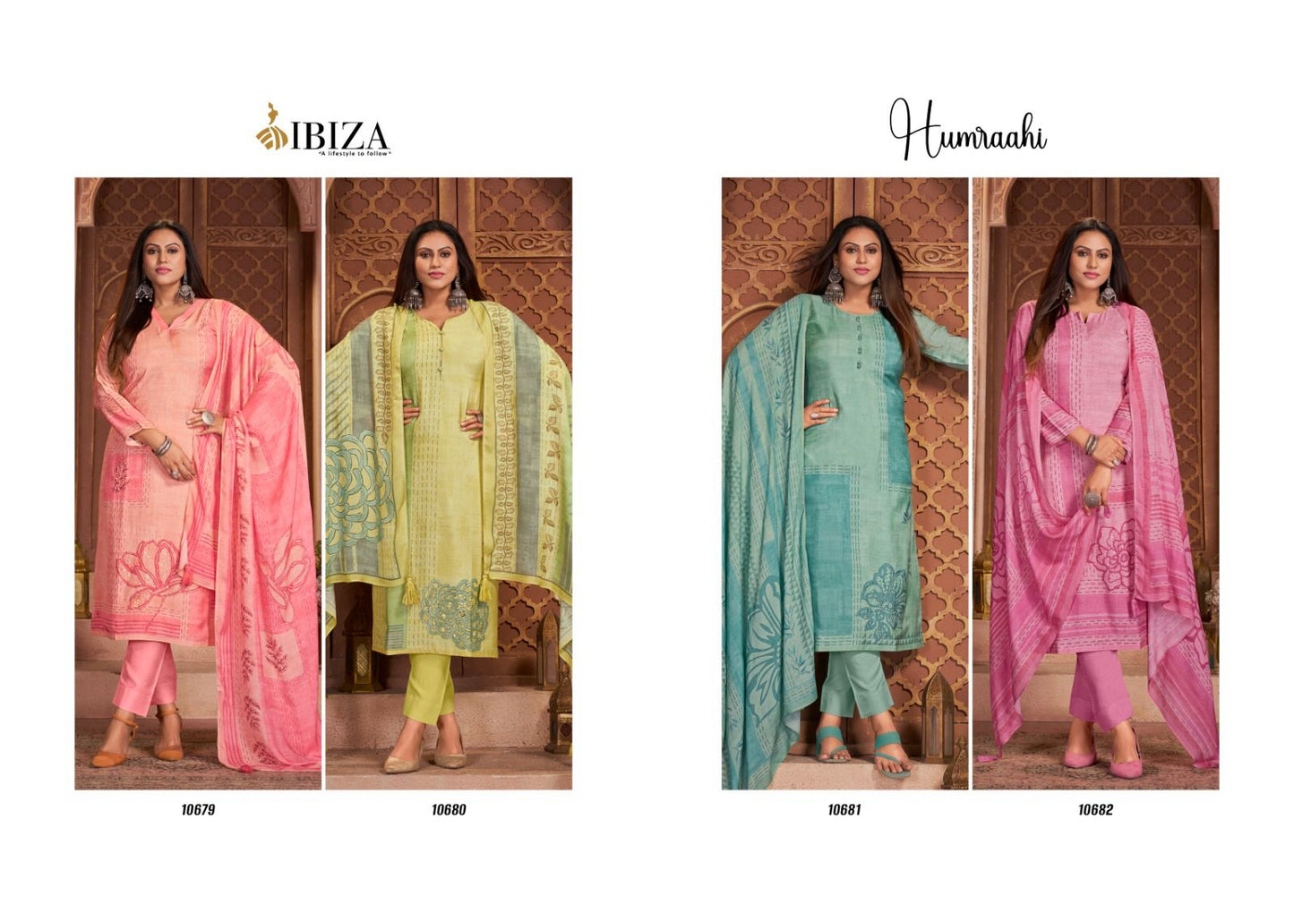 Humraahi Ibiza Bemberg Muslin Pant Style Suits