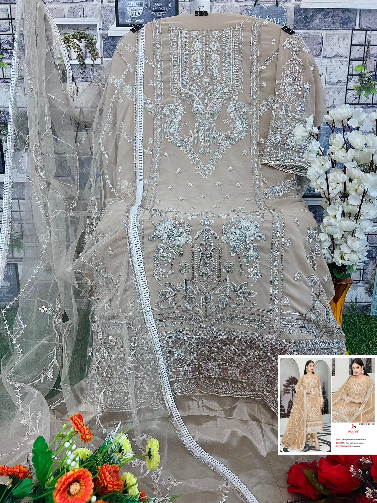 D-2018 Deepsy Georgette Pakistani Salwar Suits