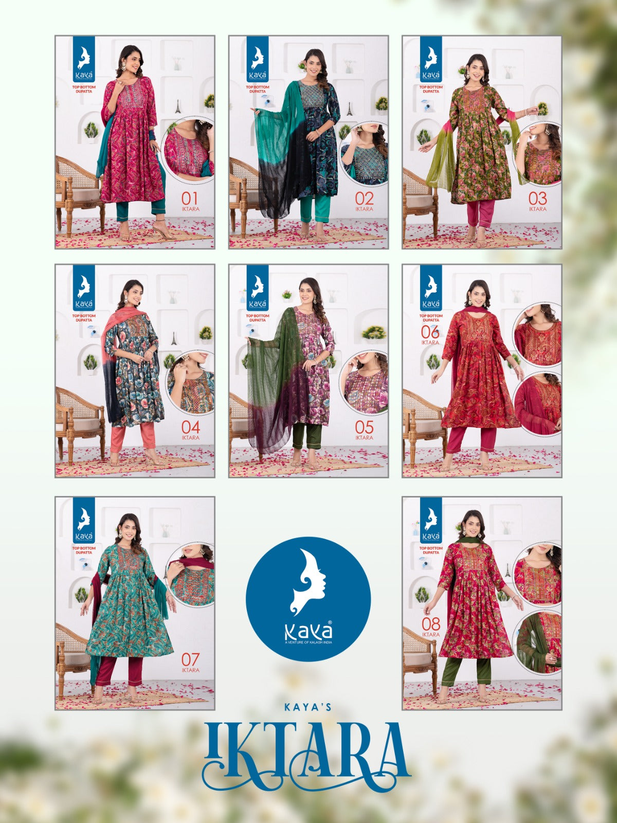 Iktara Kaya Rayon Readymade Pant Style Suits