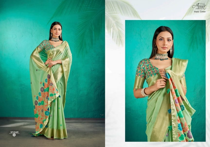 Inaara Cotton Aura Sarees