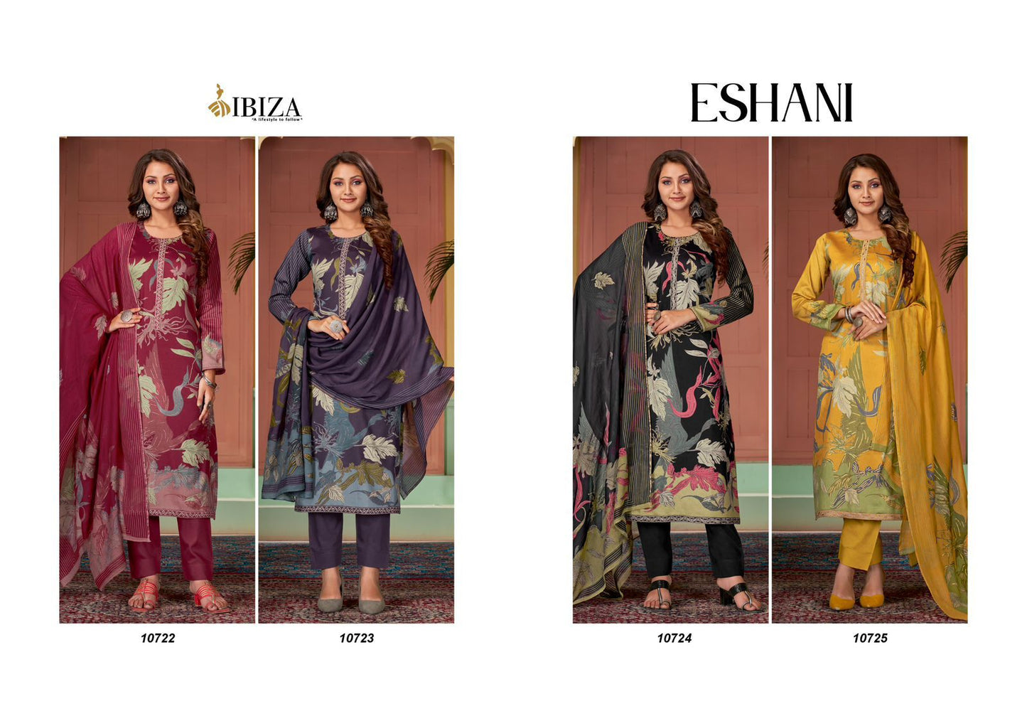 Eshani Ibiza Jaam Cotton Pant Style Suits