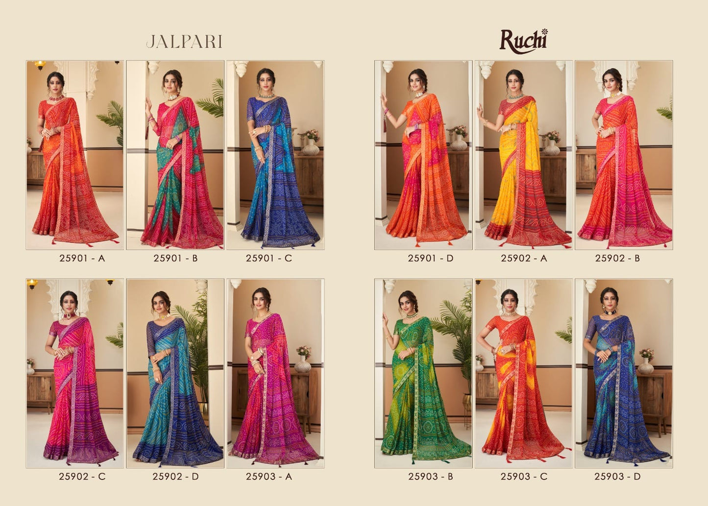 Jalpari Vol 11 Ruchi Chiffon Sarees