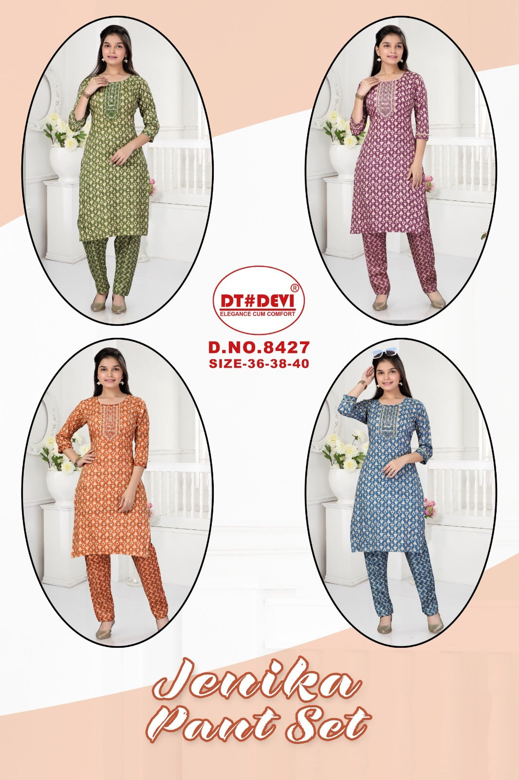 Jenika 8427 Dt Devi Cotton Girls Pant Set