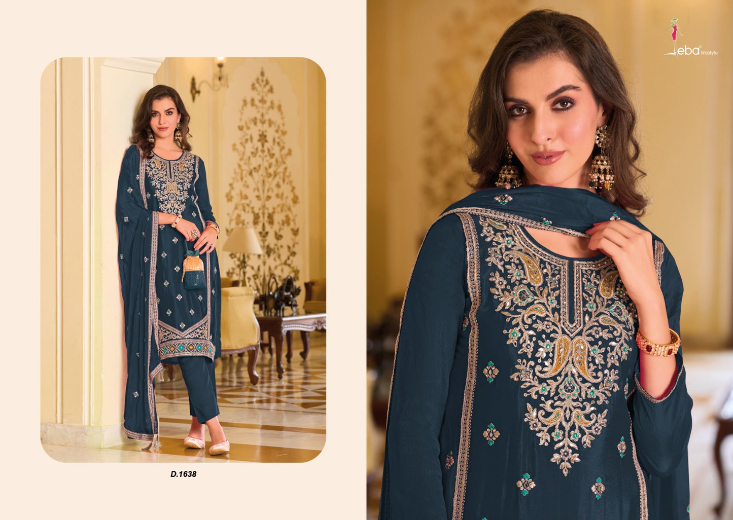 Jiana Eba Lifestyle Silk Pant Style Suits