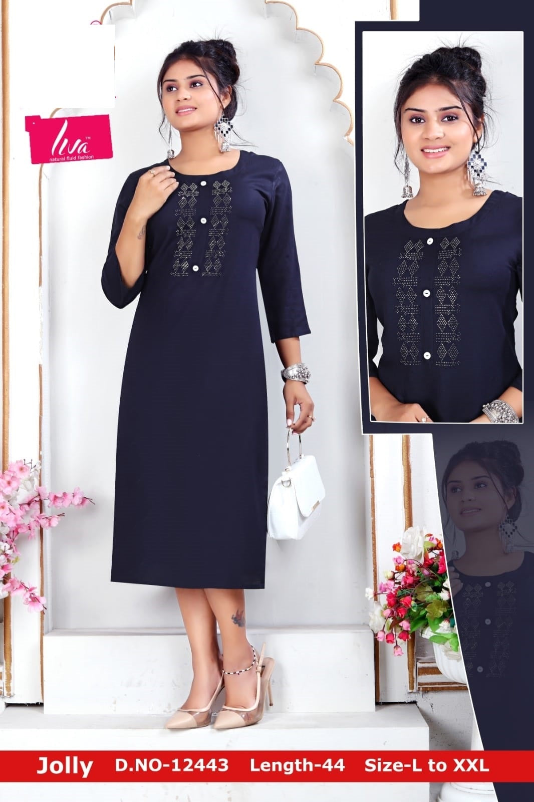 Jolly Zoya Rayon Knee Length Kurtis