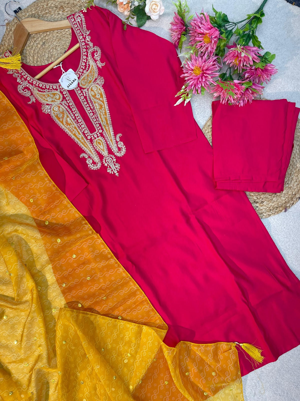 Jovan Afsana Viscose Readymade Pant Style Suits