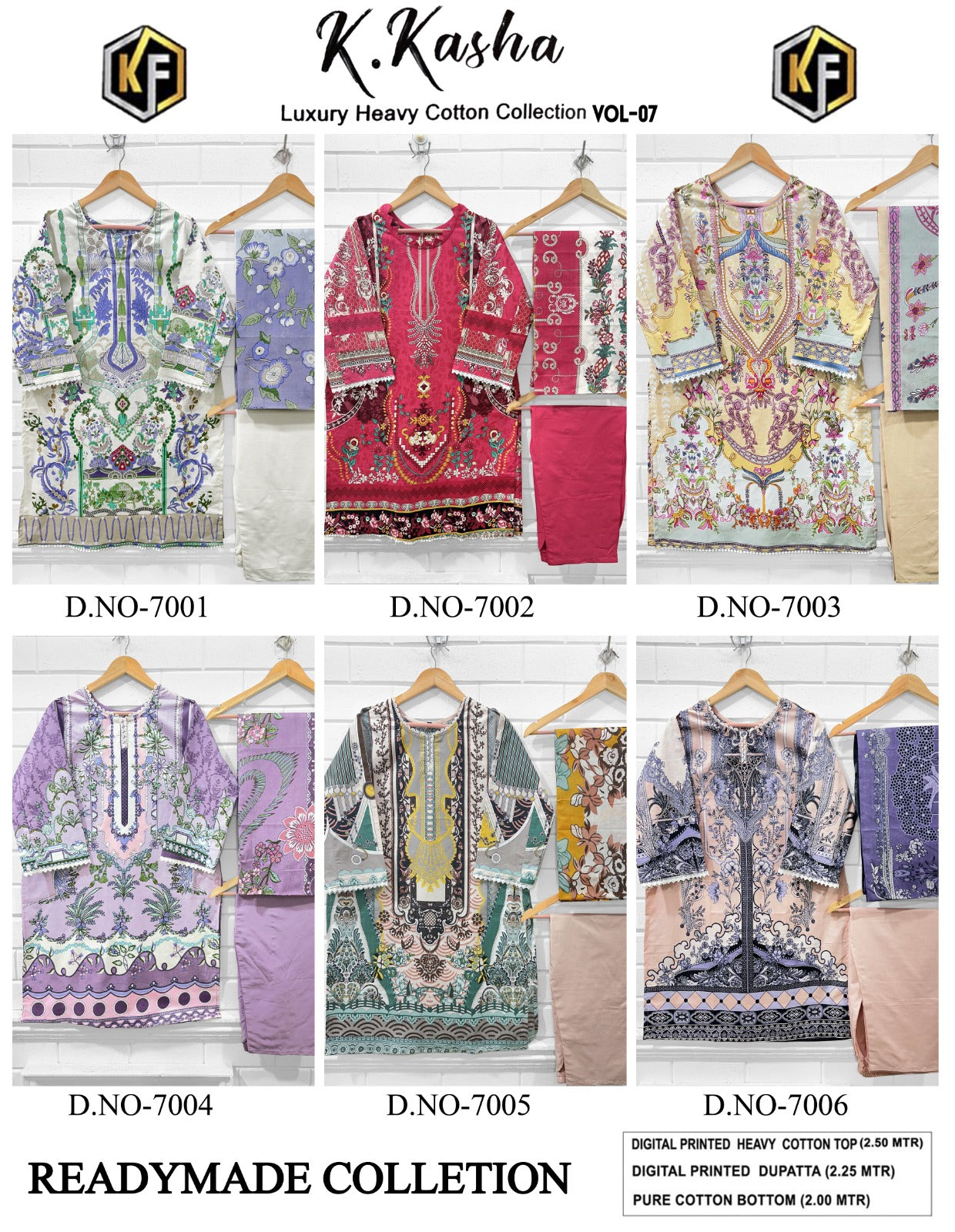 K Kasha Vol 7 Keval Fab Cotton Pakistani Readymade Suits