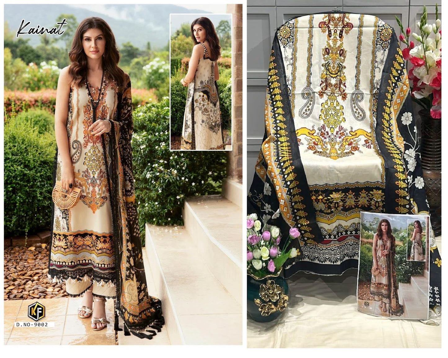 Kainat Luxury Lawn Vol 9 Keval Fab Karachi Salwar Suits