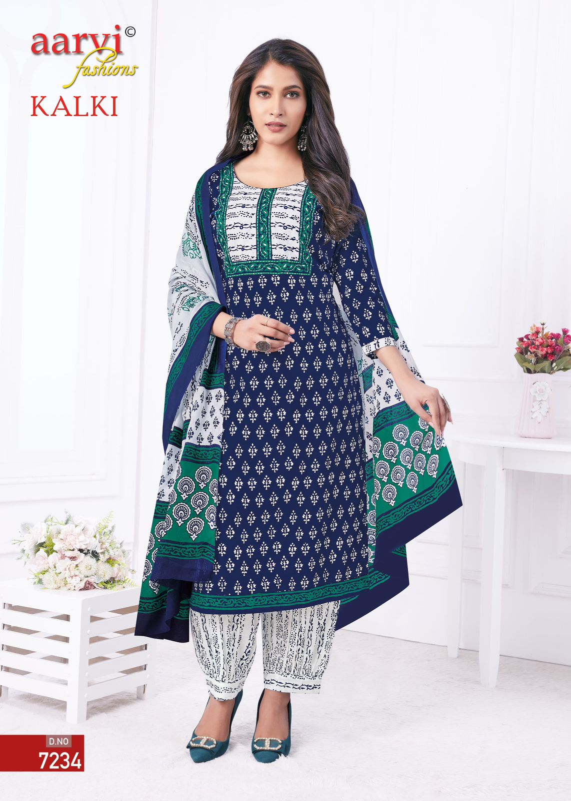 Kalki Vol 1 Aarvi Fashions Cotton Afghani Readymade Suit