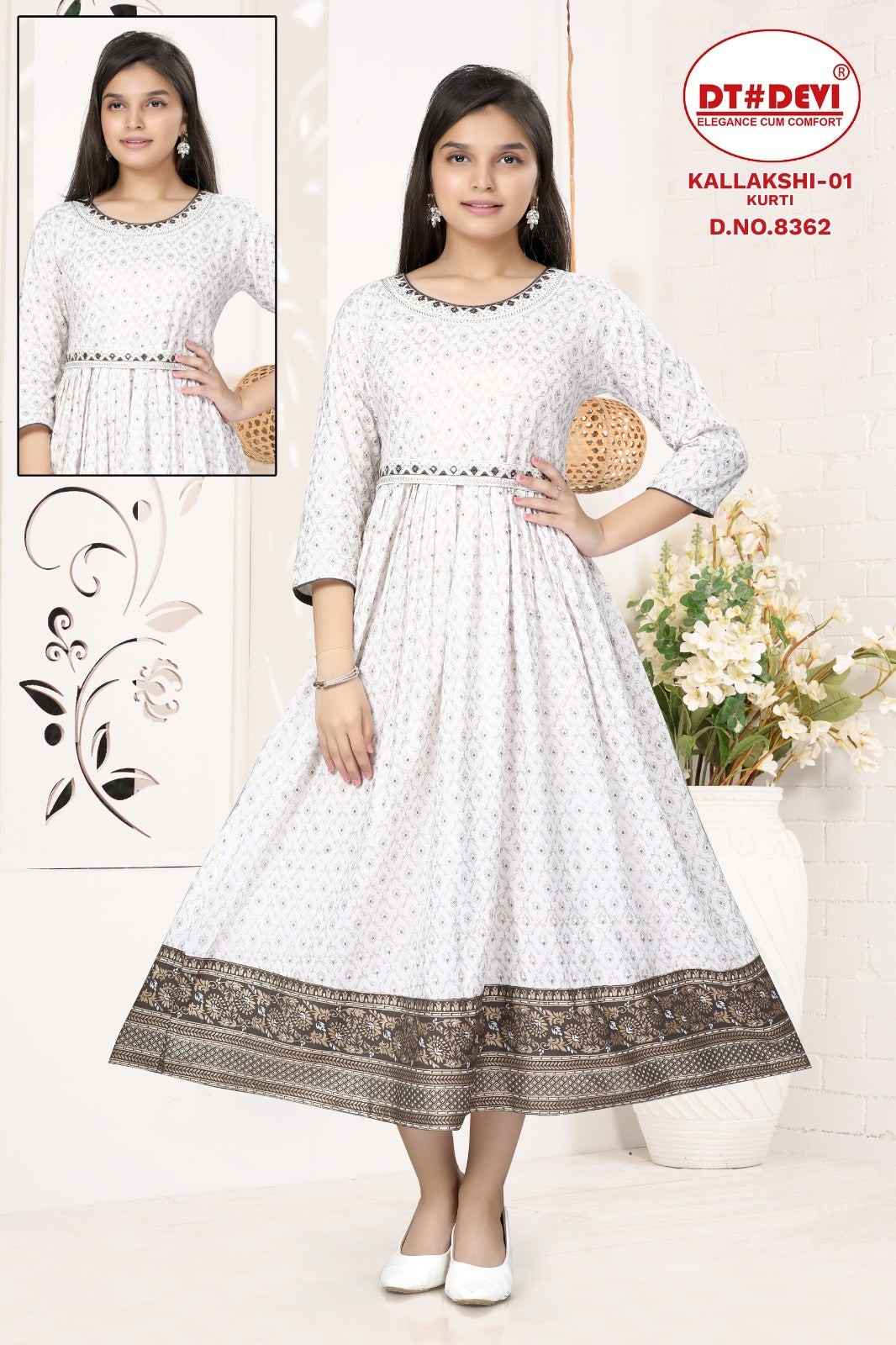 Kallakshi-1-8362 Dt Devi Reyon Girls Anarkali Kurti