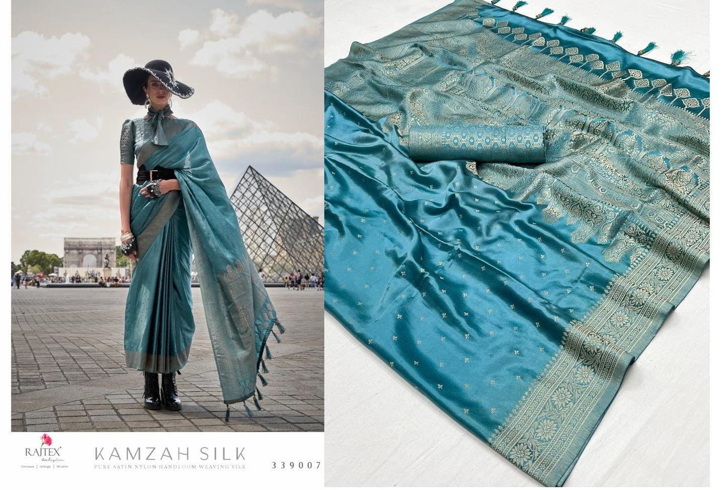Kamzah Silk Rajtex Handloom Silk Sarees
