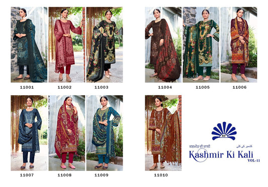 Kashmir Ki Kali Vol 11 Radha Fab Karachi Pashmina Salwar Suits