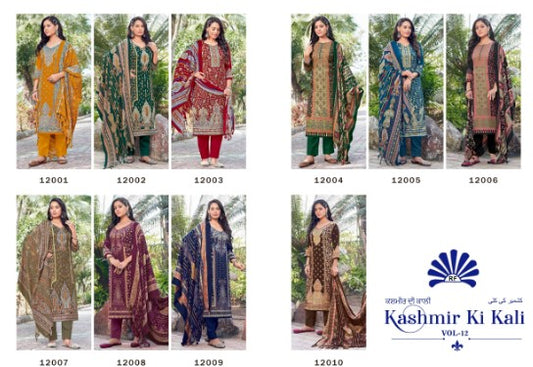 Kashmir Ki Kali Vol 12 Radha Fab Karachi Pashmina Salwar Suits