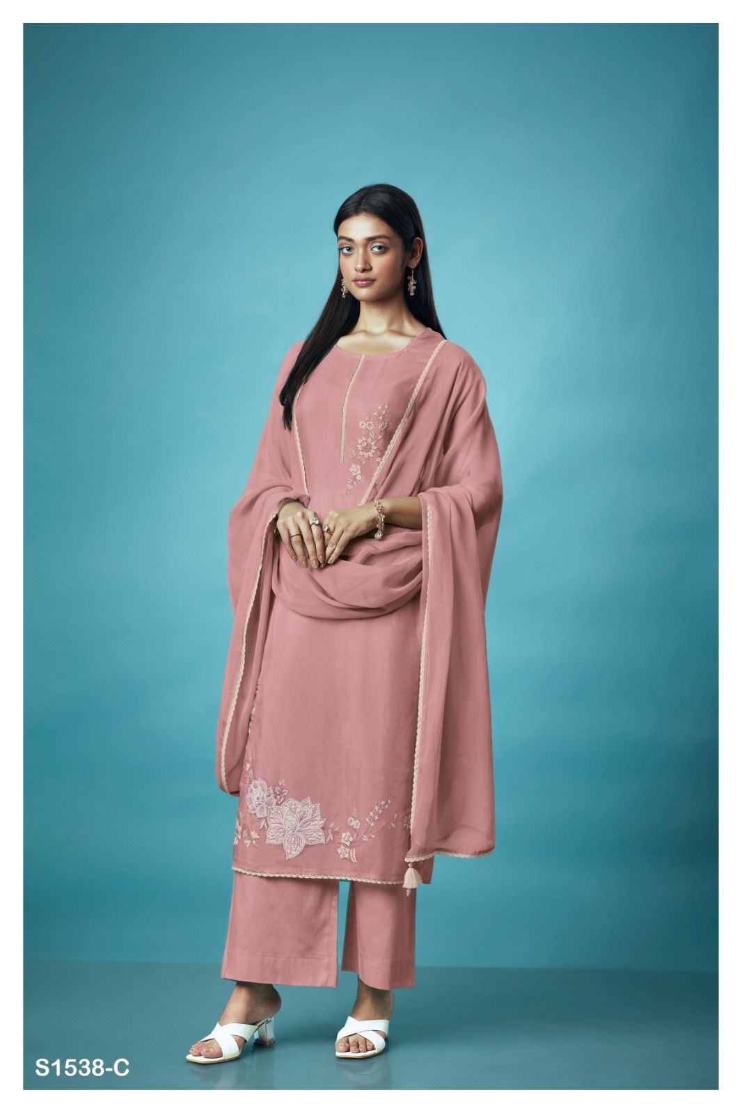 Kashvi-1538 Ganga Habutai Silk Plazzo Style Suits