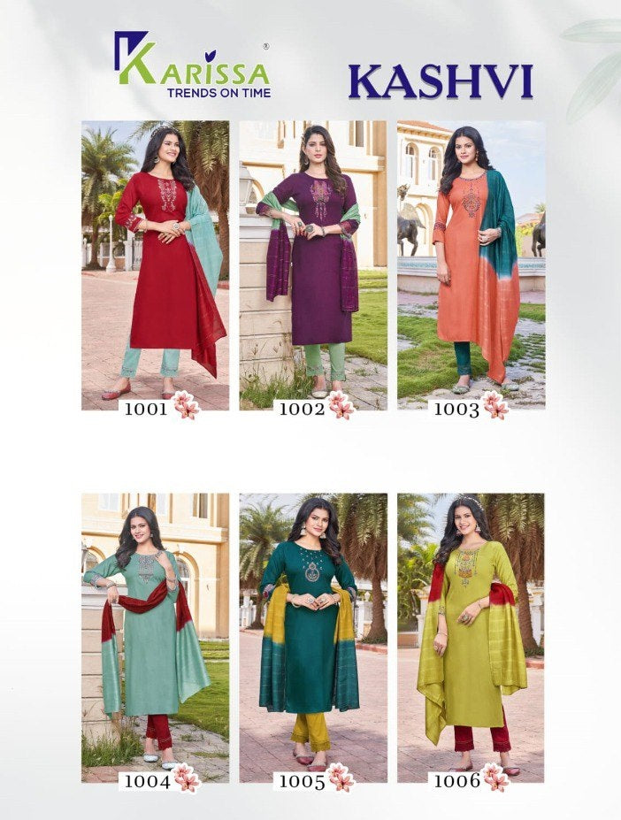 Kashvi Karissa Rayon Readymade Pant Style Suits