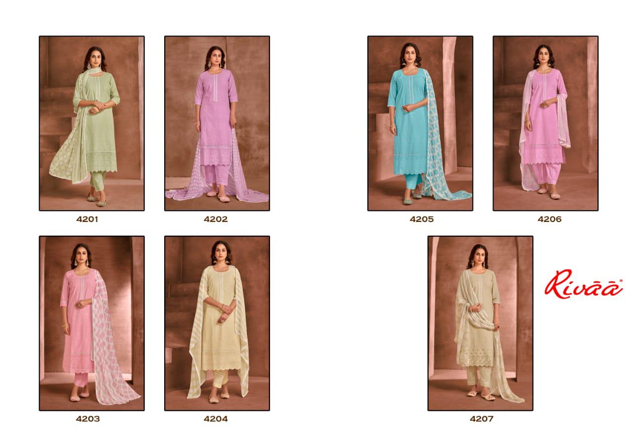 Kashvi Rivaa Cotton Pant Style Suits