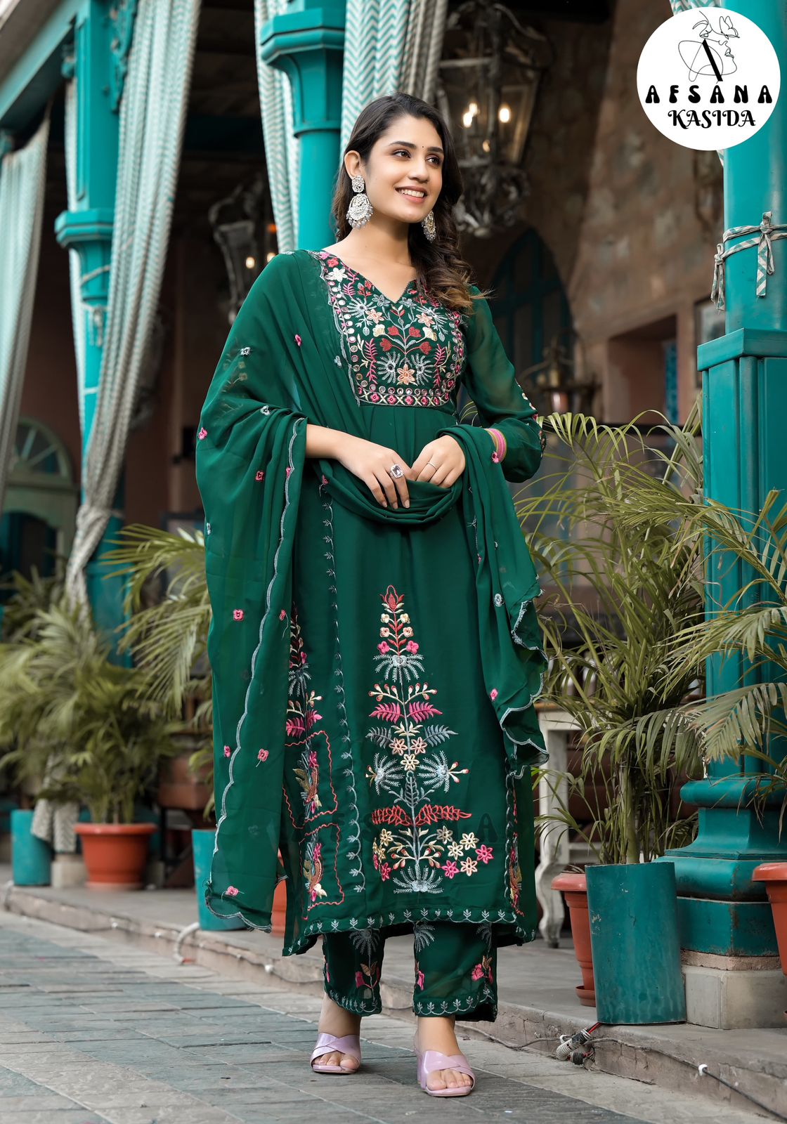 Kasida-Colour Afsana Fox Georgette Readymade Pant Style Suits