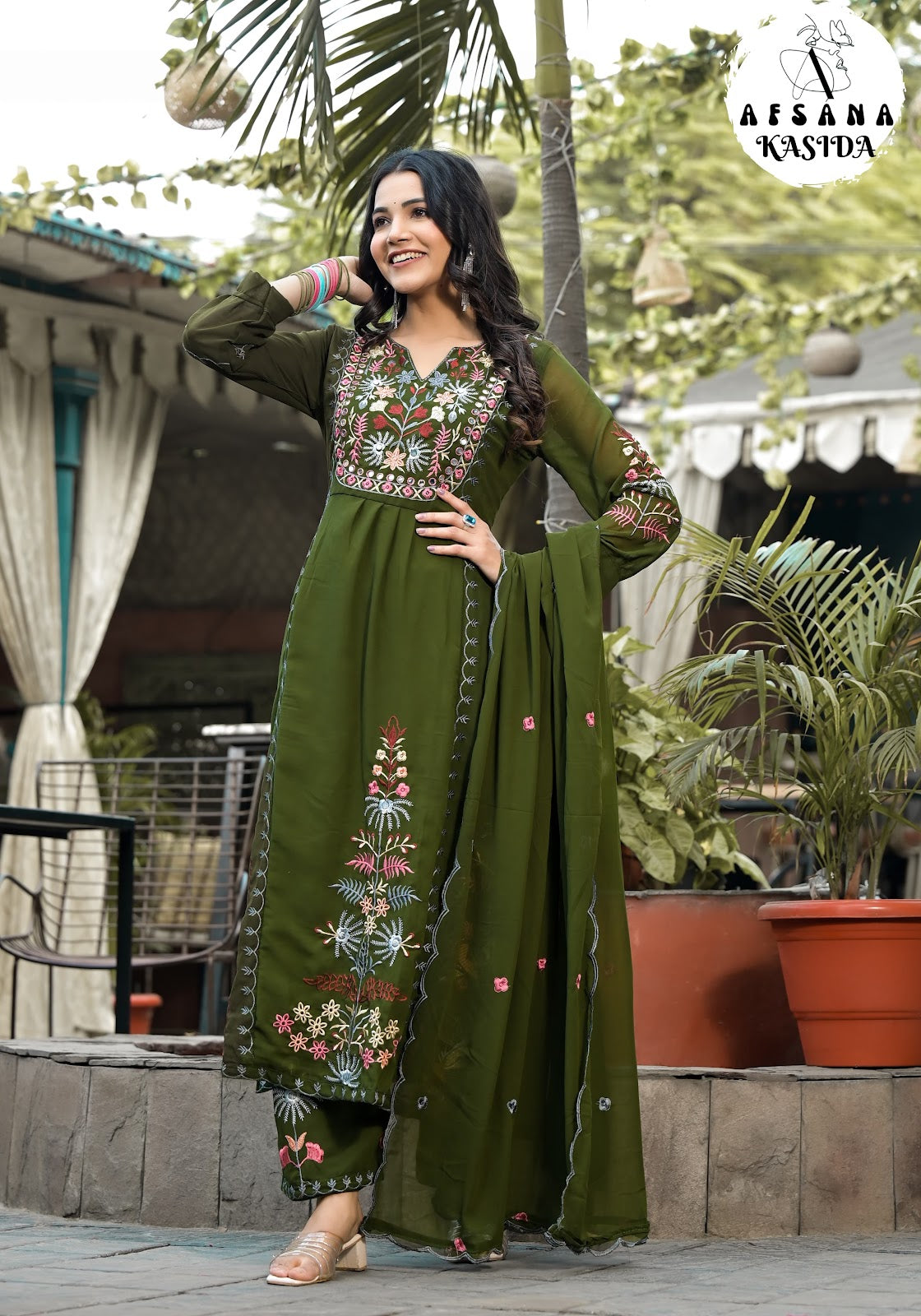 Kasida-New Afsana Fox Georgette Readymade Pant Style Suits