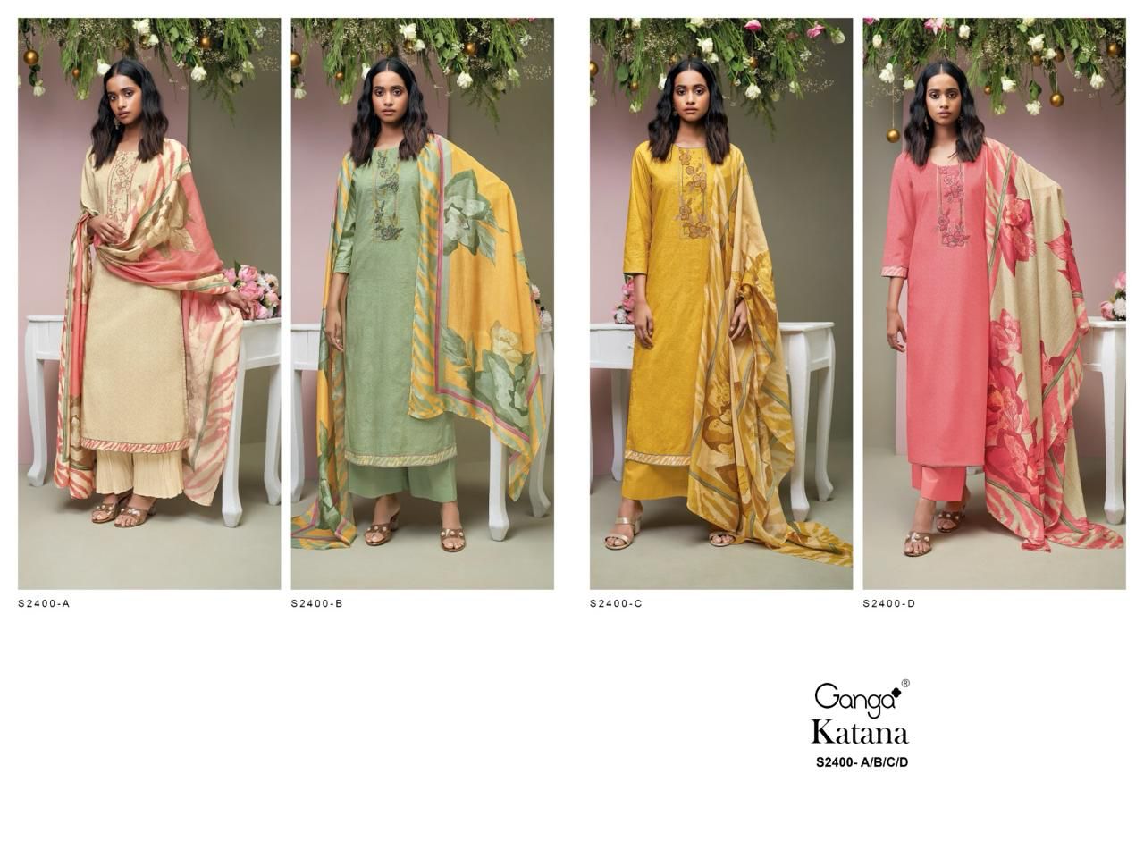 Katana 2400 Ganga Cotton Plazzo Style Suits