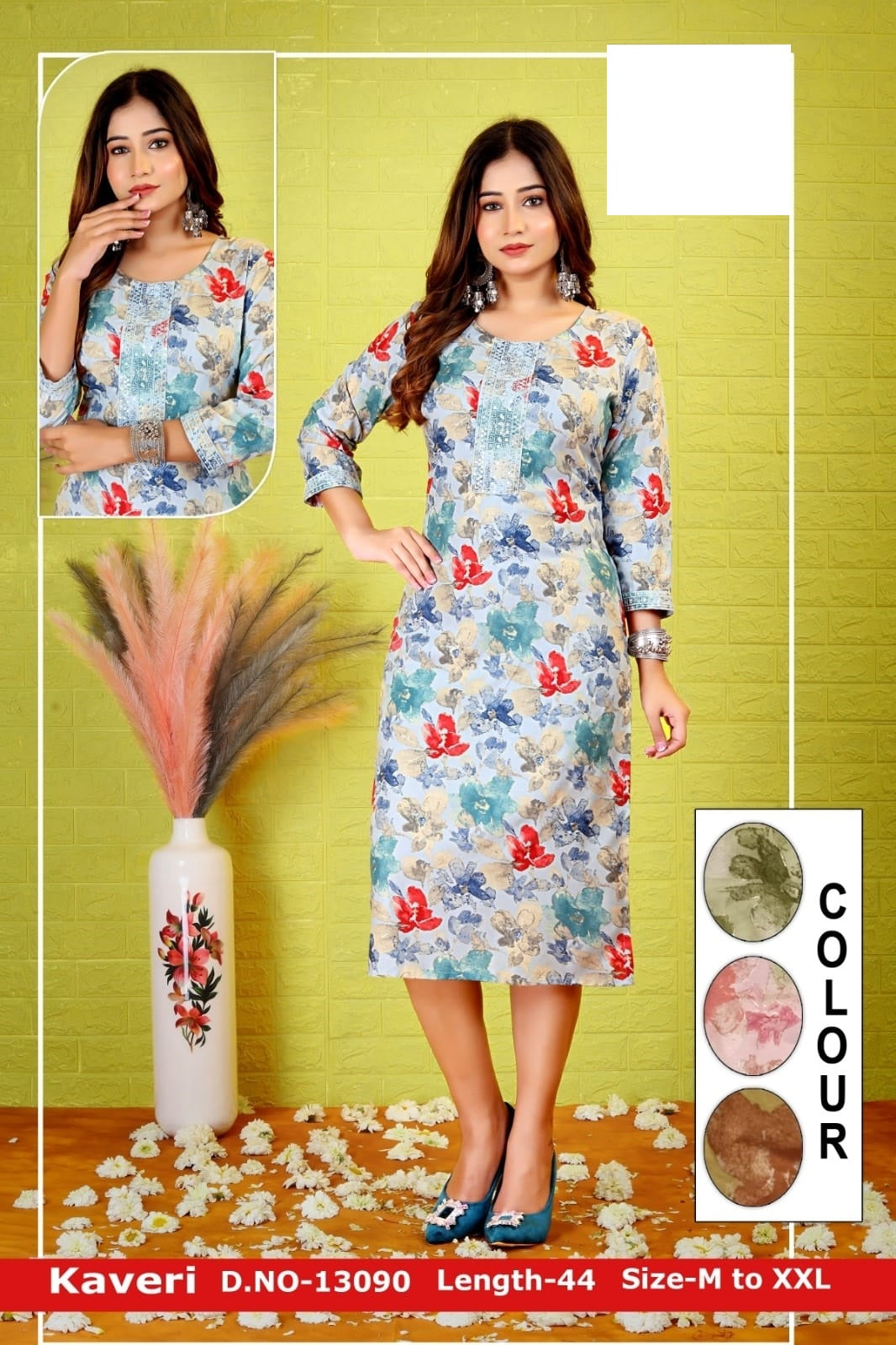 Kaveri-A Zoya Rayon Knee Length Kurtis