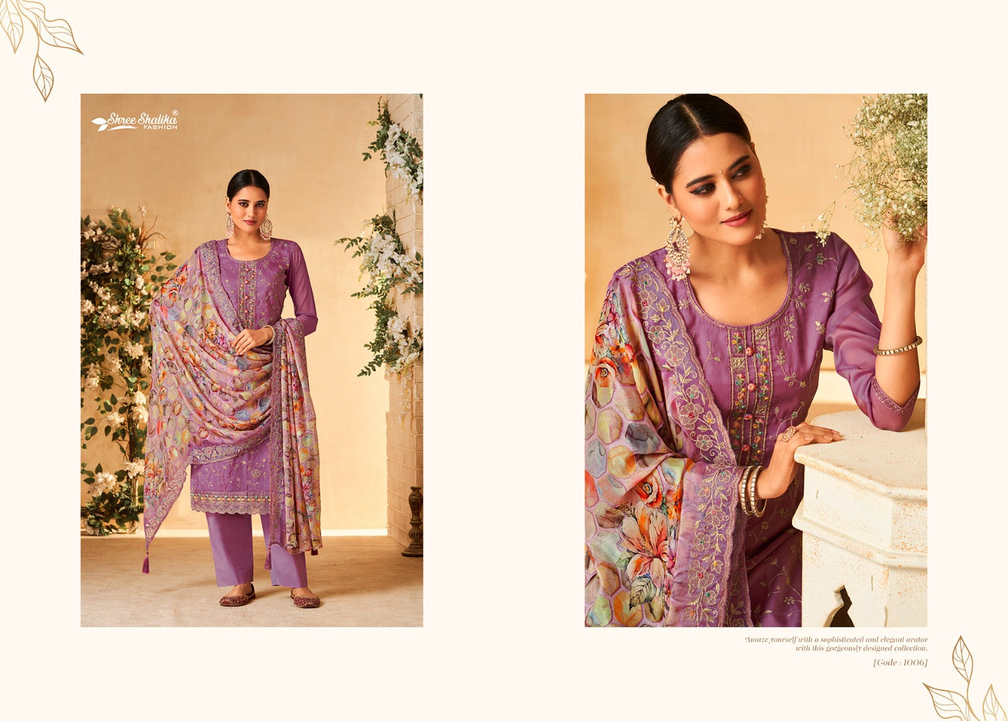 Kaya Shree Shalika Fashion Organza Pant Style Suits