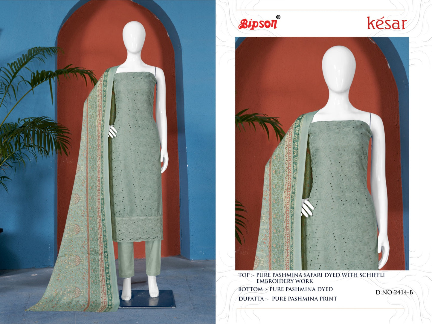 Kesar-2414 Bipson Prints Woolen Pashmina Suits