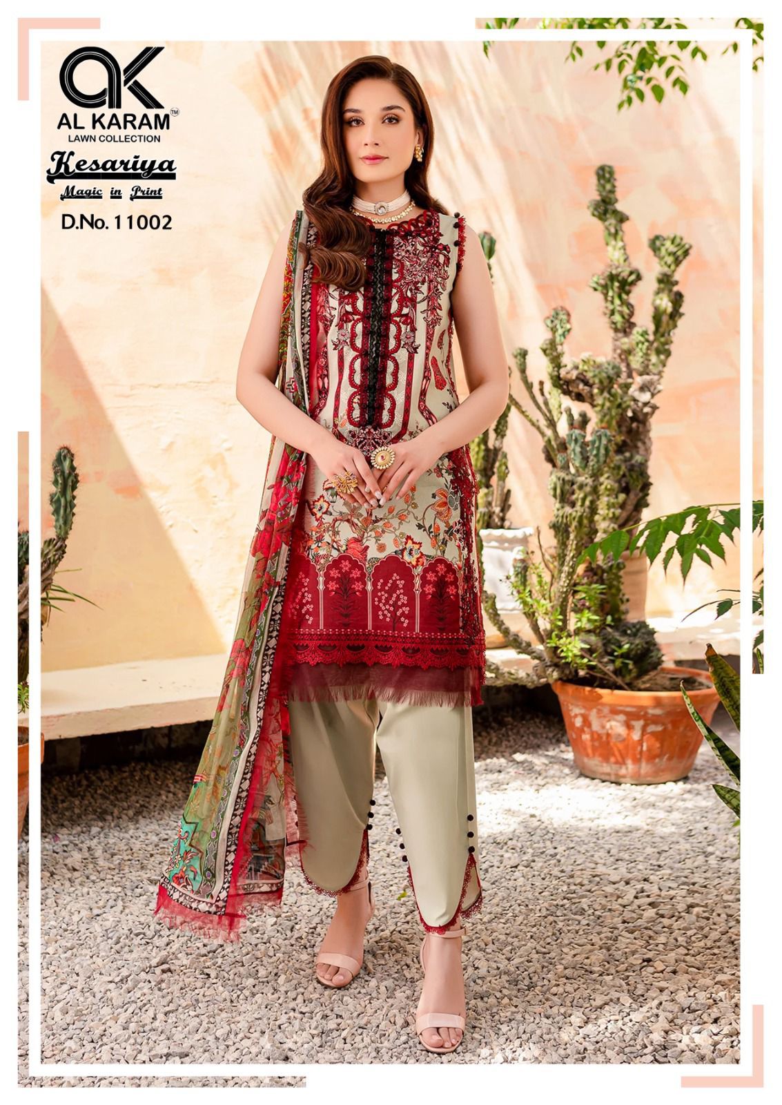 Kesariya Magic In Print Vol 11 Al Karam Cambric Karachi Salwar Suits