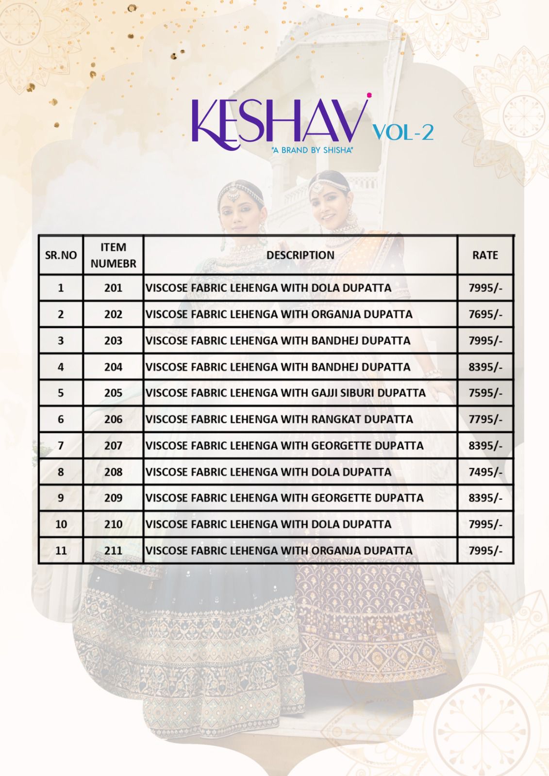 Keshav Vol 2 Shisha Viscose Lehenga Choli